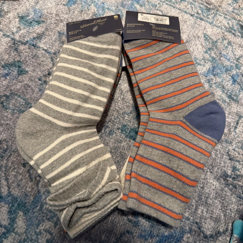 NWT Universal Thread Crew Socks 3 pack Women's sz 4-10 Lot Of 2 (6 Pair) NEW